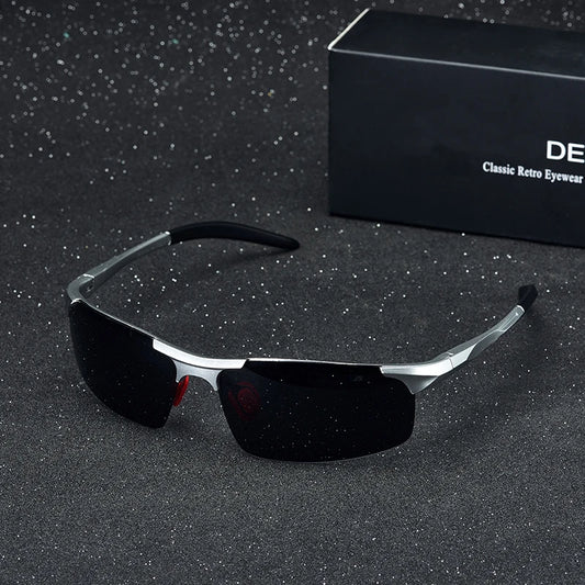 2023 New BRAND DESIGN Sunglasses Men Driving Male Polarized Sports Sunglasses Vintage Square Frame Eyewear Oculos Gafas UV400
